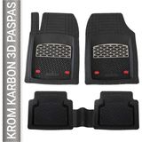 Skoda Kamiq Ile Uyumlu Universal 3D Paspas Krom Karbon