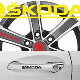 Skoda Kapı Kolu Sticker Yapıştırma 8Adet