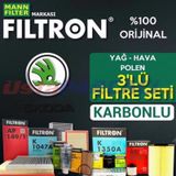 Skoda Octavia 1.2 TSI Mann Filtron Filtre Bakım Seti 2013-2019