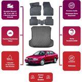 Skoda Octavia 1997 Model Bagaj Havuzu+4d Araca Özel Havuzlu Paspas Takımıı Maxii - Siyah