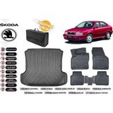 Skoda Octavia 2000 Model Bagaj Havuzu+4d Araca Özel Havuzlu Paspas Takımıı Rice - Siyah