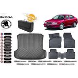 Skoda Octavia 2004 Model Bagaj Havuzu+4d Araca Özel Havuzlu Paspas Takımıı Rice - Siyah