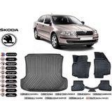 Skoda Octavia 2006 Model Bagaj Havuzu Araca Özel Siyah Extra Havuzlu Paspas Takımı