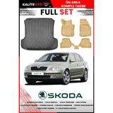 Skoda Octavia 2007 Model 4d Bagaj ve Pro Serisi Havuzlu Bej Paspas Takımı - Siyah
