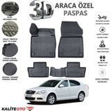 Skoda Octavıa 2011 Model Tam Uyumlu Kokusuz 3D Havuzlu Paspas - Siyah