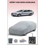 Skoda Octavia 3 Combi ile Uyumlu Oto Branda, Araba Brandası, Su ve Güneş Geçirmez Araba Çadırı - Gri