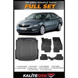 Skoda Octavia Bagaj Havuzu+4.5d Havuzlu Paspas Seti 2016 Model - Siyah