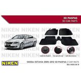 Skoda Octavia Havuzlu 3d Paspas Niken Siyah 2005-2012 Arası