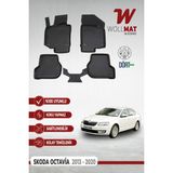 Skoda Octavia Paspas 2013 2019 Arası Uyumlu 3D Havuzlu Paspas Seti - Siyah