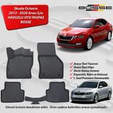 Skoda Octavia Paspas Araca Özel 2013 2020 BOSSE 3D Havuzlu Oto Paspas - Siyah