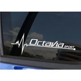 Skoda Octavia Yan Cam Sticker Oto Kapı Çıkartma 20cmx7cm
