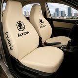 Skoda Ön ve Arka Oto Koltuk Kılıfı Penye Servis Kılıfı Seti - Bej