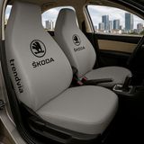 Skoda Ön ve Arka Oto Koltuk Kılıfı Penye Servis Kılıfı Seti - Gri