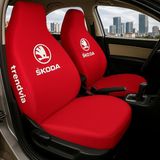 Skoda Ön ve Arka Oto Koltuk Kılıfı Penye Servis Kılıfı Seti - Kırmızı