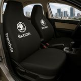 Skoda Ön ve Arka Oto Koltuk Kılıfı Penye Servis Kılıfı Seti - Siyah