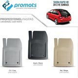 Skoda Rapid Hatchbak 2013 Sonrası Oto Paspas Profesyonel 4d Bej