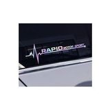 Skoda Rapid Yan Cam Sticker Oto Kapı 20 Cm X 7 Cm Holo-Chroma
