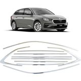 Skoda Scala Cam Çerçevesi Kenar Çıtası Krom Tamtur 2019+ 12 Parça - -