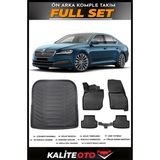 Skoda Super B Bagaj Havuzu+4.5d Havuzlu Paspas Seti 2016 Model - Siyah