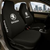 Skoda Uyumlu Ön Arka Koltuk Kılıfı Penye Servis Tipi Oto Koltuk Koruma Seti Siyah