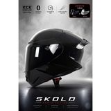 Skold Rapid Full-Face Motosiklet Kaskı (Ece-22.06) - XL - Parlak Siyah