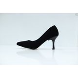 Skopjeshoes Siyah Süet Ince Topuklu Stiletto Kadın Ayakkabı - 024-Siyah