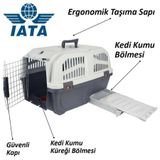 Skudo Lata 3 60 cm Tuvaletli Kedi Köpek Seyahat Kafesi