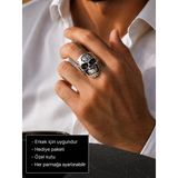 Skull Monarch Ring Hükümdar Kuru Kafa Erkek Yüzüğü