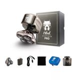Skull Shaver Pitbull Platinum Pro - Erkekler İçin Elektrikli Tıraş Makinesi - Kablosuz, Şarj Edilebilir, Islak Ve Kuru, Kel Kafalar İçin Ergonomik - Durulama Standı Ve Seyahat Çantasıyla - Ek Bıçaklı