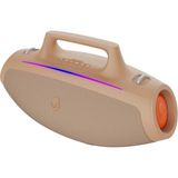Skullcandy Barrel Boombox Kablosuz Hoparlör LED Işıklı ve 12 Saat Pil - Bej