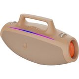 Skullcandy Barrel Boombox Kablosuz Hoparlör LED Işıklı ve 12 Saat Pil - Bej