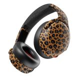 Skullcandy Crusher ANC 2 Kablosuz Kulak Üstü Bluetooth Kulaklık, Çok Duyusal Bas, Aktif Gürültü Engelleme, 60 Saate Kadar Pil, iPhone Android için Mikrofon - Leopar