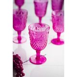 sky akrilik pembe 6'lı kadeh & su meşrubat kahve yanı bardağı 450 ml ( cam değildir )