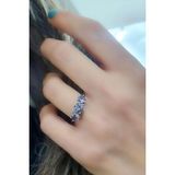 Sky Diamond Purple Renk Değiştiren Aleksandrit Taşlı Tria Yüzük