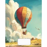 Sky Dreams Hot Air Balloon Notebook for Teens: Cute Aesthetic Journal for High School Students | Wide Ruled School Composition Notebook for Notes, Writing & Journaling