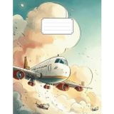 Sky Explorer Airplane Notebook for Teens: Cool Aviation Aesthetic Journal for High School Students | Wide Ruled School Composition Notebook for Notes, Writing & Journaling