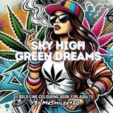 Sky high Green Dreams Bold line relaxing colouring book for adutls