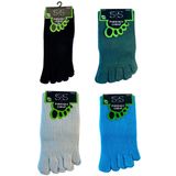 Sky Socks 4'lü Bambu Parmaklı Mantar Önleyici Kokulu Yeşil Unisex Set Çorap Tek Beden