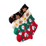 Sky Socks 4'lü Yılbaşı Ağaç Noel Baba Christmas Desenli Set Unisex Pamuklu Kokulu Soket Çorap Tek Beden