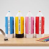 Sky Store Kişiye Özel Isim Yazılı Dev Kalem Şeklinde Kalemlik - Mıknatıslı 3D Kalem Kutusu (6X20 Cm) - Mavi