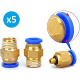 Skyce Pnömatik Düz Erkek Rekor M5X4 mm Paket 5 Adet