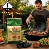Skygo 1 kg Mangal Kömürü - Çıra Hediyeli - Meşe Kömürü