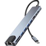 Skygo 10-In-1 USB C Çoklayıcı, Hdmı, RJ45 Ethernet, Sd/tf Kart, USB 3.0/2.0 Bağlantı Noktaları, 100W Pd Şarj, Gümüş - 1 GB - 00-Siyah - Beyaz - Option-1