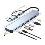 Skygo 1060 8 In 2 Usb-C & USB 3.0 Hub Çoklayıcı Usb, Type-C, Sd/tf ve Aux Çevirici x USB 3.0: 5gbps Ultra Hızlı Veri Transferi. Klavye, Mouse ve Yazıcılar Için Stabil Bağlantı. - 1 GB - 00-Siyah - Beyaz - Option-1
