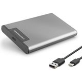 Skygo 2.5 Inç Sata Hdd/ssd Harici Disk Kutusu USB 3.0 Type-C Rgb - Gümüş HDX1782