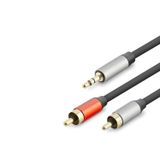 Skygo 3.5 Mm To 2Rca Kablo 2Lıne Gold 1.5M Siyah Hdx1073