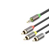 Skygo 3.5 Mm To 3Rca Kablo 2Lıne Gold 1.5M Siyah Hdx1064