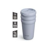 Skygo 3 Bubble Two-Cap Straw Tumbler Çelik Termos 600 ml Zen Blue ST-246