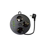 Skygo 3 Lü Akım Korumalı Priz Makaralı Anahtarlı 16A 4000 Watt 3 X Usb - 1 Type-C 3395