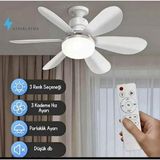Skygo 30W Uzaktan Kumandalı Tavan Tipi Fan Ampul – Ayarlanabilir Işık ve Serinletici Fan - Beyaz